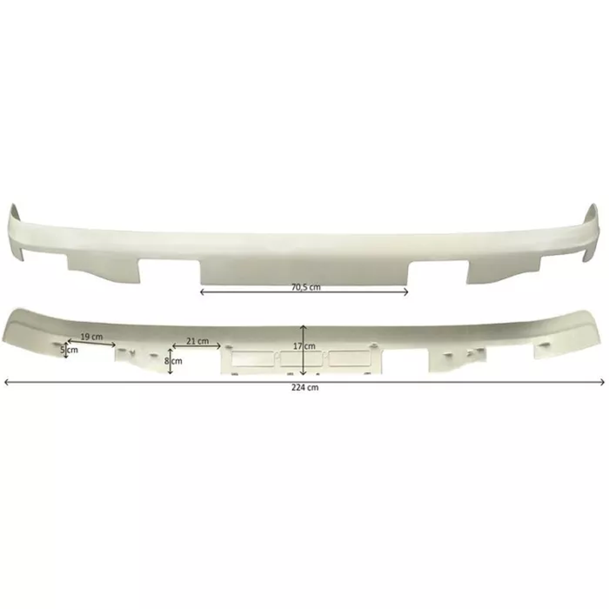 SCANIA SERIE 6 (2010-2017) OBERER SONNENSCHUTZ MIT 2 ÖFFNUNGEN FÜR HALOGENSCHEINWERFER