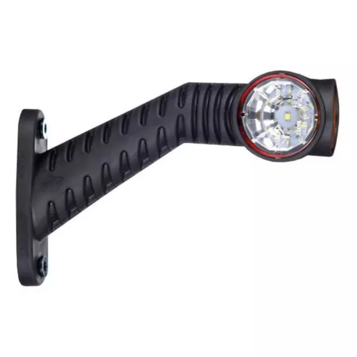 Umrissleuchte an langem schrägem Ausleger, dreifunktional mit Reflektor (LED), weiß - orange - rot, links