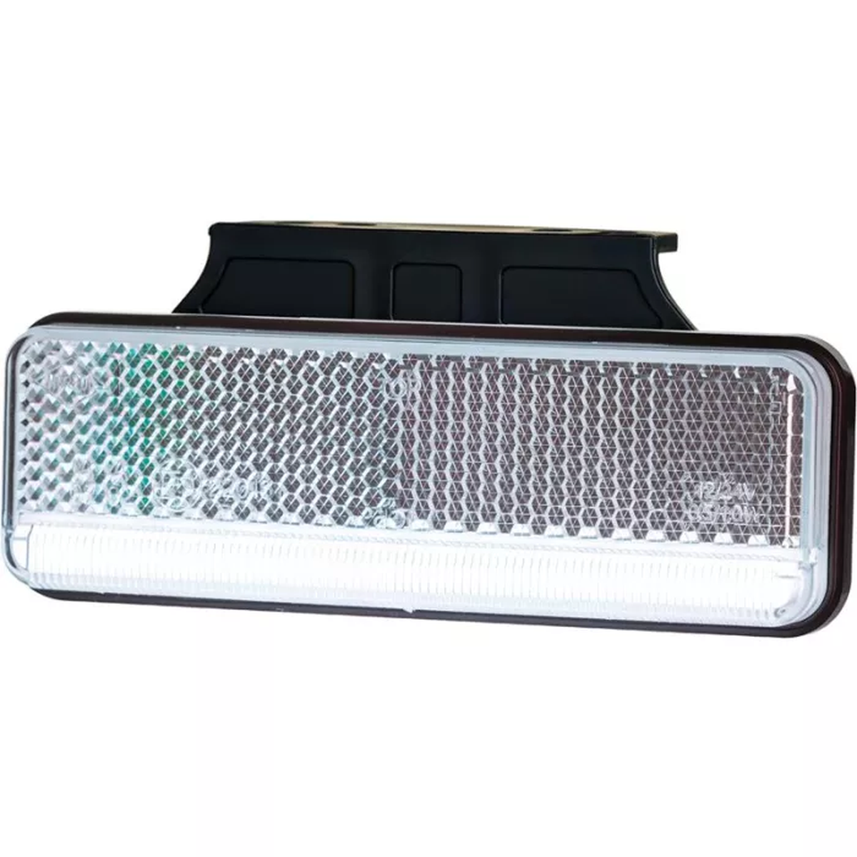 SCHMALER LED-SEITENMARKIERUNGSLEUCHTE XS MIT HALTER WEISS 12/24V UNIVERSAL