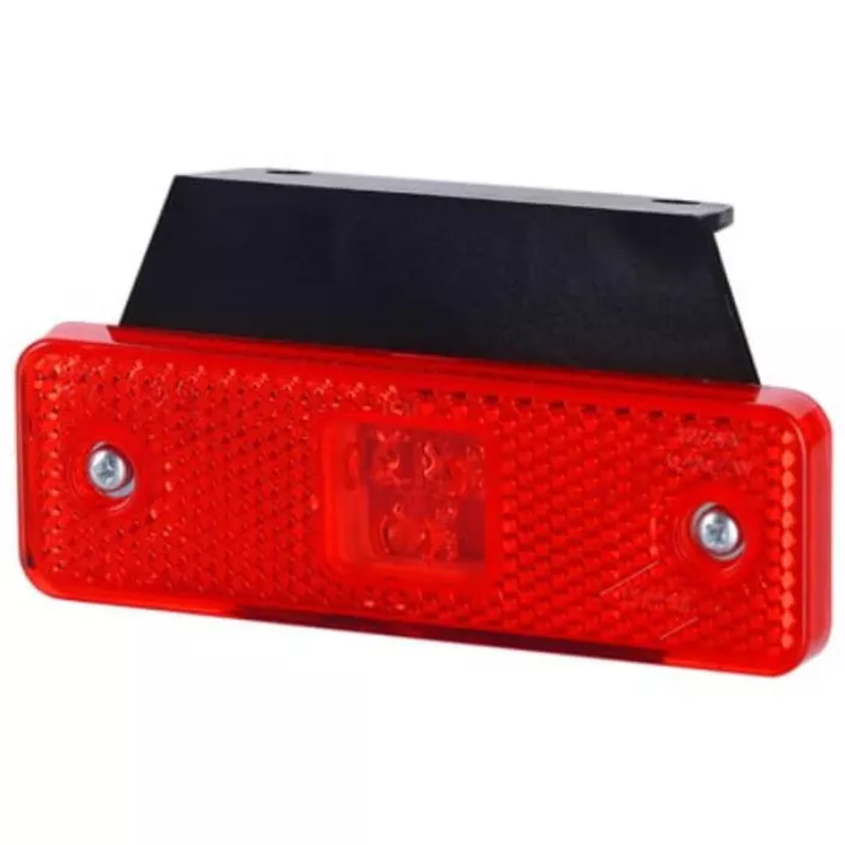 Umrissleuchte mit Reflektor und Halterung (LED) rot 12/24V universell