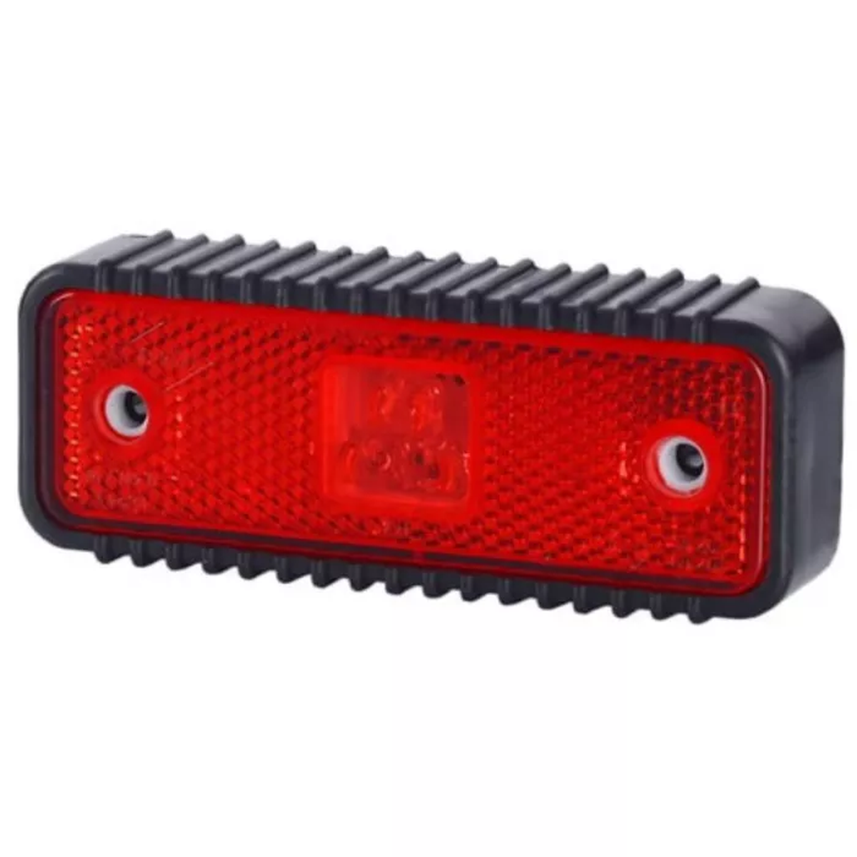 Umrissleuchte mit Reflektor und geriffelter Gummidichtung (LED) Rot 12/24V Universal