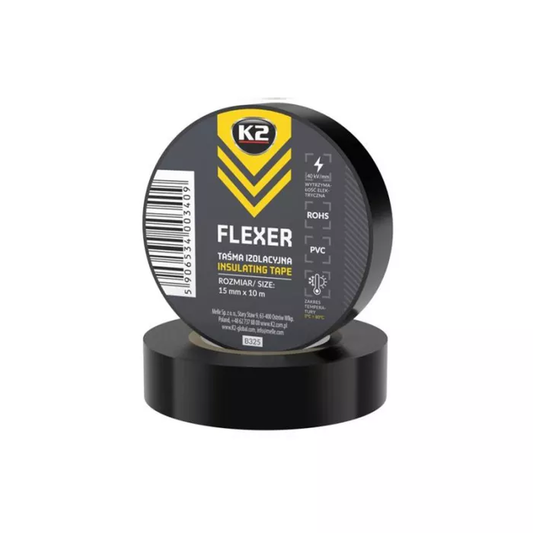 K2 FLEXER PVC-Isolierband 15MMx10M (SCHWARZ)