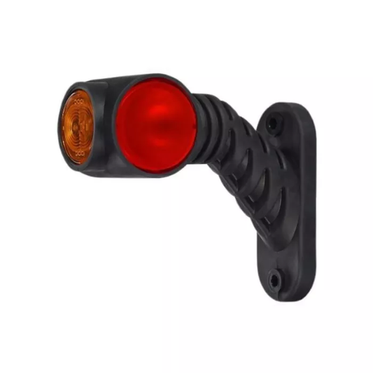 Umrissleuchte (Neon) an kurzem schrägem Ausleger, dreifunktional (LED), weiß - orange - rot, 12/24V, links