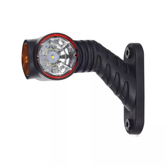 UMRISSLEUCHTE AN KURZEM SCHRÄGEM AUSLEGER, DREIFUNKTION, MIT REFLEKTOR (LED), WEISS-ORANGE-ROT 12/24V RECHTS