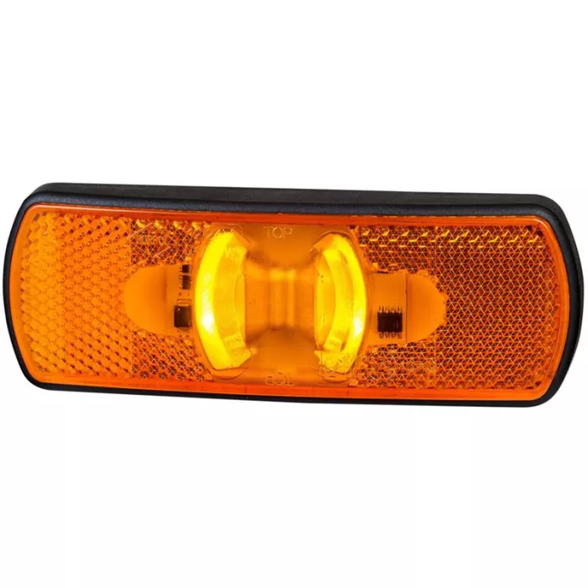 Umrissleuchte mit Reflektor (LED) orange 12/24V universal