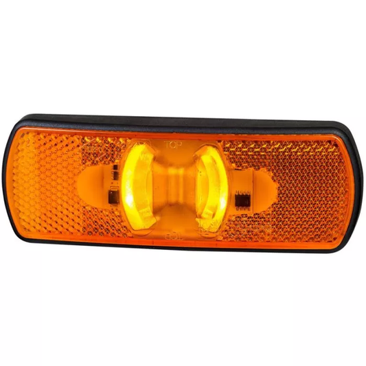 Umrissleuchte mit Reflektor (LED) orange 12/24V universal