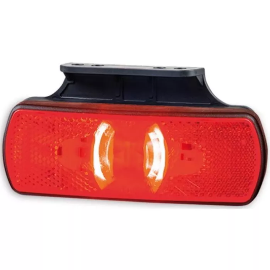 Umrissleuchte mit Halter und Reflektor (LED) rot 12/24V universal