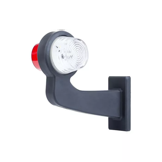 Umrissleuchte (Old School) am langen Arm (LED) weiß-rot 12/24V rechts