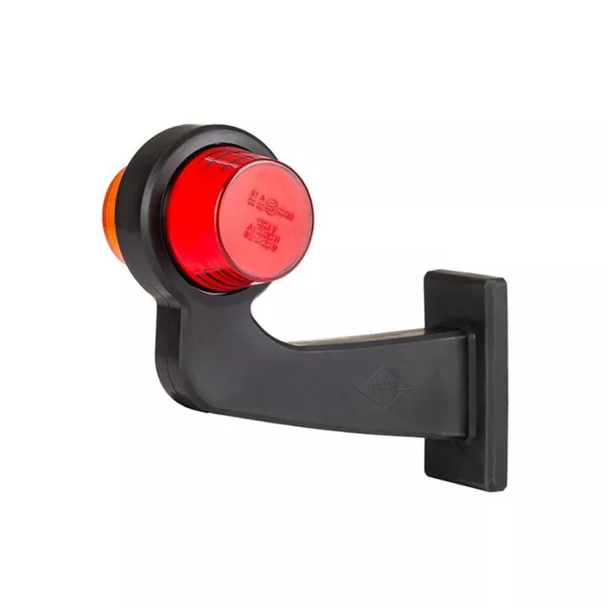 LATERNE UMRIßLEUCHTE (NEON) AN LANGEM AUSLÄUFER (LED) ORANGE-ROT 12/24V LINKS