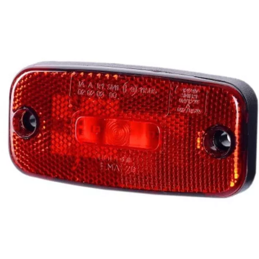 LED-UMRISSLEUCHTE MIT REFLEKTOR ROT 12/24 V UNIVERSELL