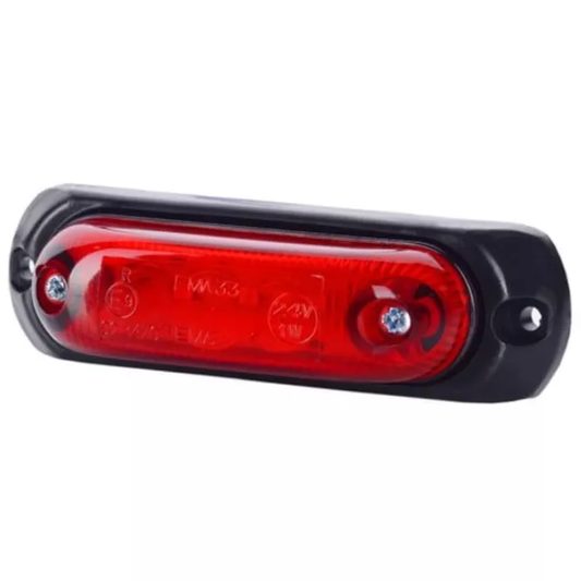 Ovaler Umrissleuchte mit Gummidichtung (LED) orange 12/24 V universal