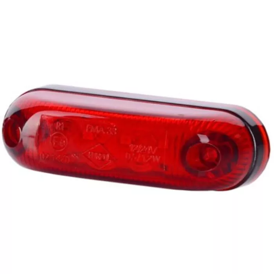 OVALE LED-KONTURLEUCHTE ROT 12/24 V UNIVERSELL