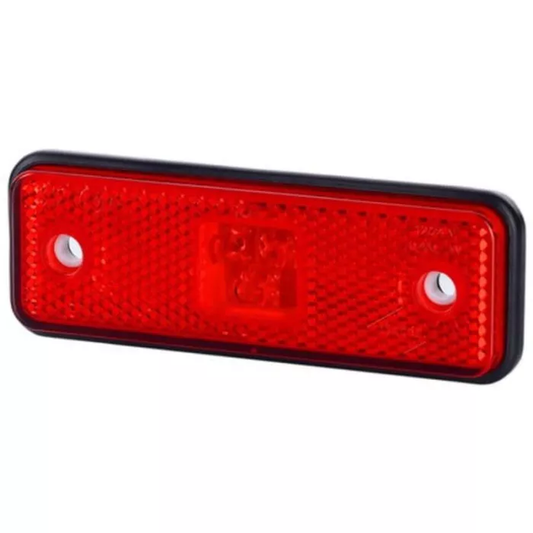 LED-UMRISSLEUCHTE MIT GUMMIUNTERLAGE ROT 12/24V UNIVERSELL