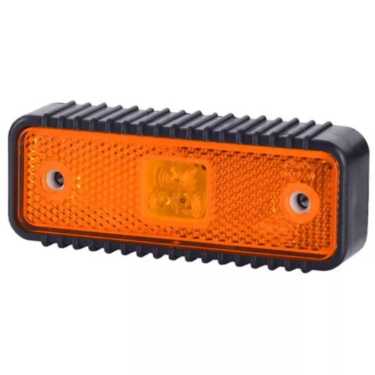 UMRIßLEUCHTE MIT REFLEKTOR UND GERILLTER GUMMIDICHTUNG (LED) ORANGE 12/24V UNIVERSELL