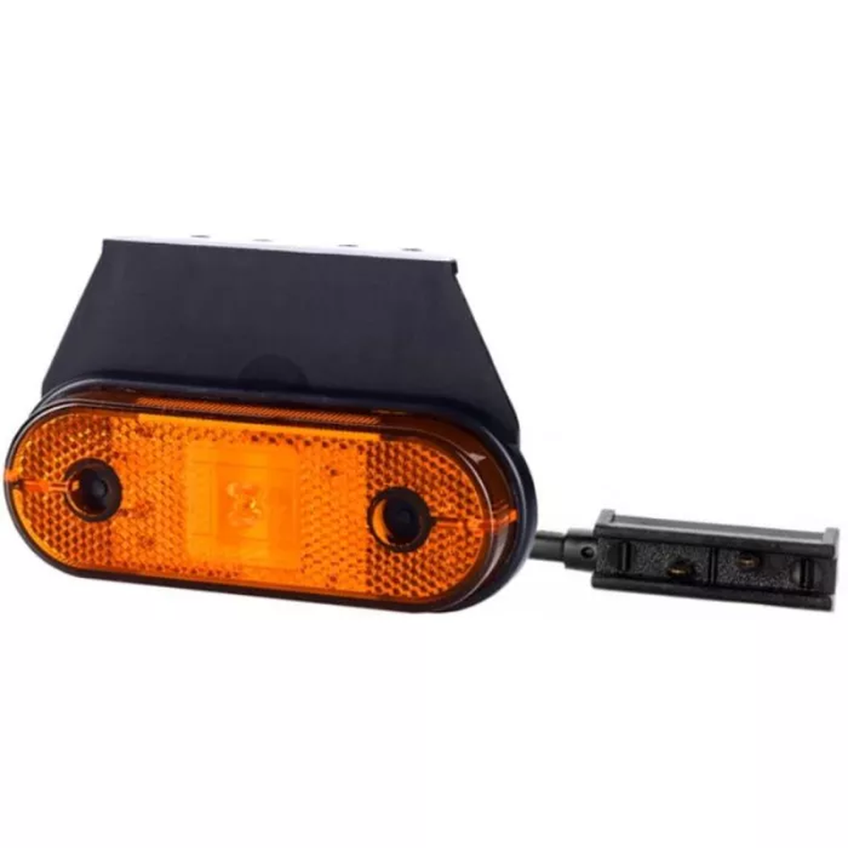 LED-Umrissleuchte mit Reflektor hängend mit Klemme orange 12/24 V universal