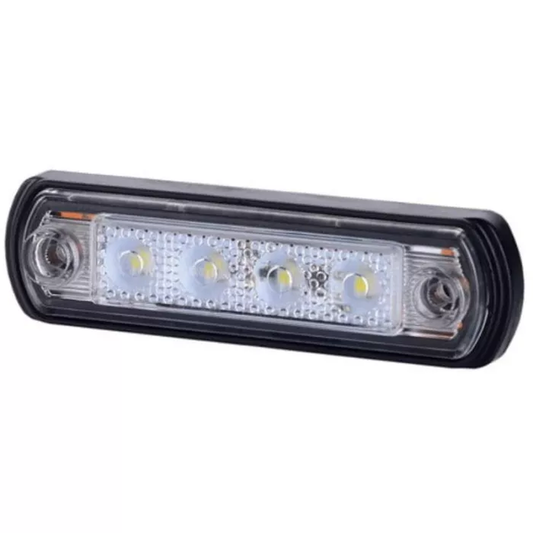 Quadratische Umrissleuchte mit Reflektor (LED) Orange 12/24V Universal