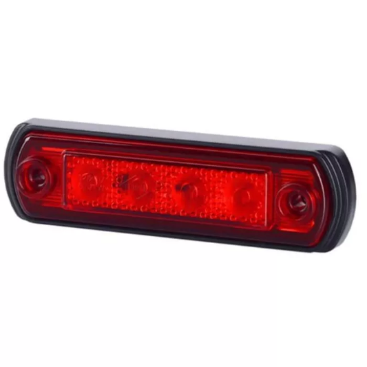 Umrissleuchte mit einfachem Gummifuß (LED) orange 12/24V universell