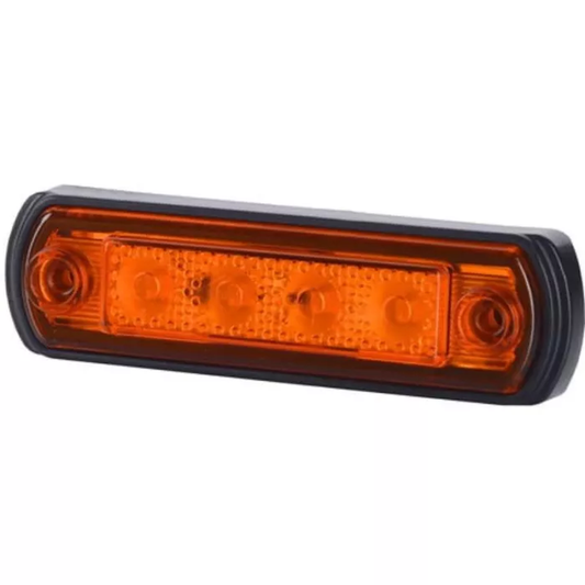 Umrissleuchte mit Gummifassung für Rohr (LED) weiß 12/24V universal