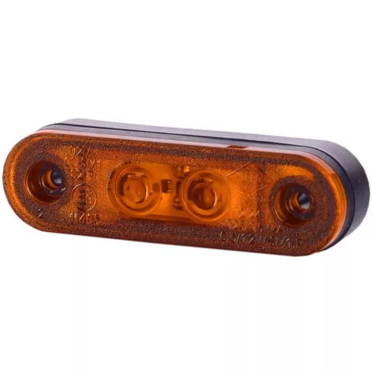 Umrissleuchte mit Gummihalterung für Rohr (LED) Rot 12/24V Universal