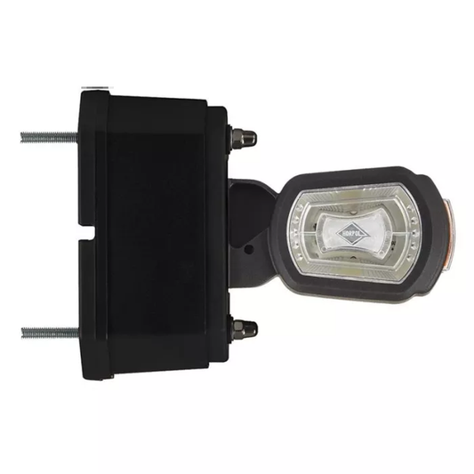 DREIFUNKTIONALES MARKIERUNGSLEUCHTE MIT KURZEM, GERADES AUSLEGER UND RÜCKFAHRSENSORMODUL (LED) WEISS-ORANGE-ROT 12/24V