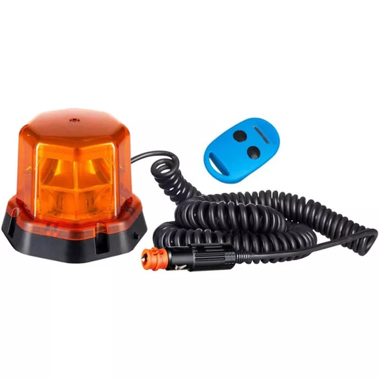 WARNLEUCHTE MIT FERNBEDIENUNG (LED) ORANGE 12/24V UNIVERSAL ZUM ANSCHRAUBEN