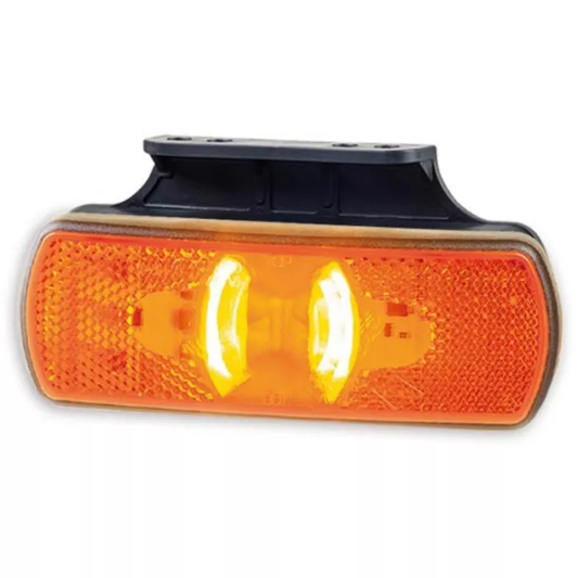 SEITENMARKIERUNGSLEUCHTE MIT BLINKER UND HALTER 3-FUNKTIONEN (LED) ORANGE 12/24V UNIVERSAL