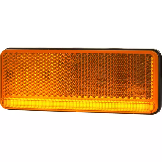 SEITENUMRIßLEUCHTE SLIM XS MIT BLINKER (LED) ORANGE 12/24V UNIVERSELL
