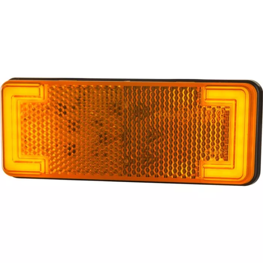 SEITENUMRIßLEUCHTE MIT BLINKER (LED) ORANGE 12/24V UNIVERSELL
