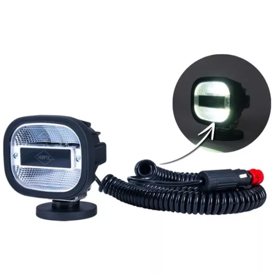 ARBEITSLEUCHTE MIT WARNLICHT (BLAUER STROBOBLITZ) (LED) WEISS-BLAU 12/24V UNIVERSAL
