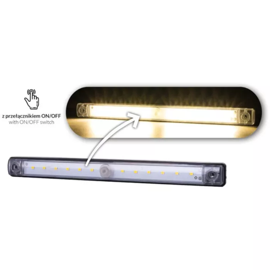 INNENBELEUCHTUNGSLAMPE MIT BEWEGUNGSSENSOR (LED) WEIß 12/24V UNIVERSAL