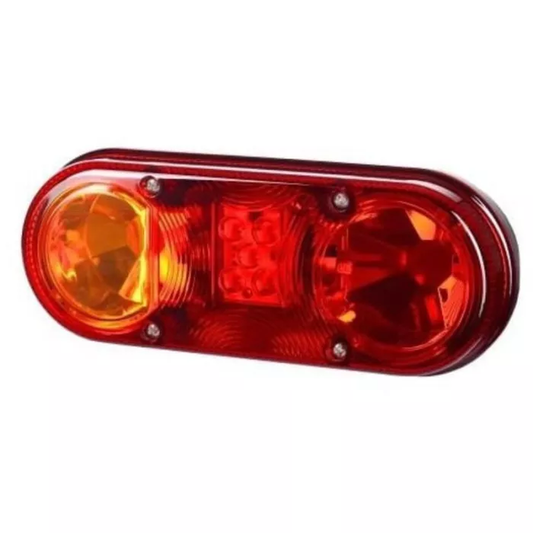 Zusammengesetzter Rücklicht ohne Kennzeichenbeleuchtung (LED) Orange-Rot 12/24V rechts