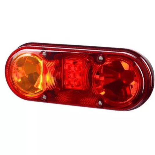 HINTERKOMPLETTLAMPE OHNE KENNZEICHENBELEUCHTUNG (LED) ORANGE-ROT 12/24V LINKS
