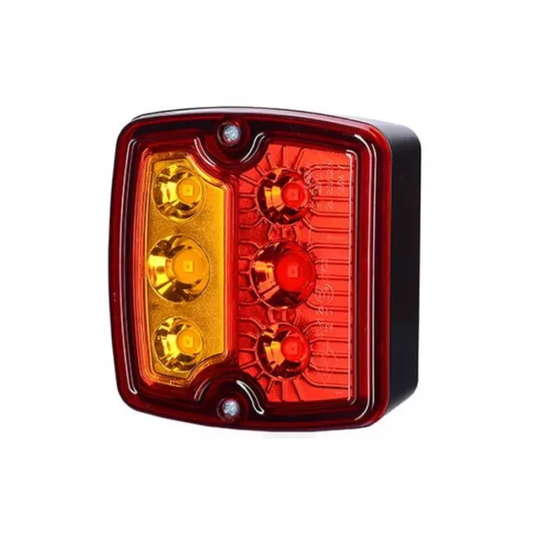 KOMBINIERTES RÜCKLICHT OHNE KENNZEICHENBELEUCHTUNG (LED) ORANGE-ROT 12/24V LINKS