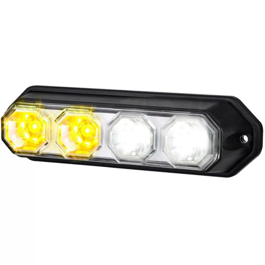 Kombinierter Rückleuchte 2-funktional (LED) Weiß-Orange 12/24V Universal