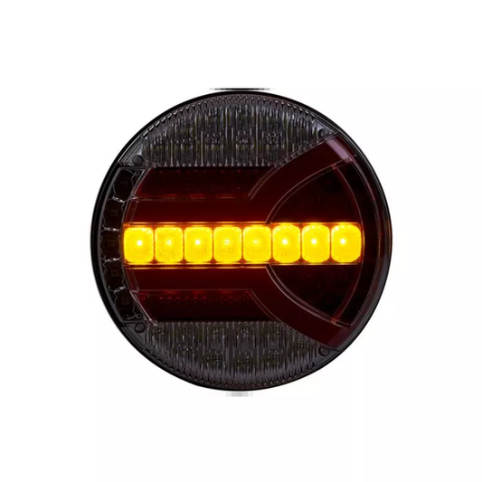 KOMBINIERTES LEUCHTENSYSTEM 7-FUNKTIONEN MIT DYNAMISCHEM BLINKER (LED) WEISS-ORANGE-ROT 12/24V RECHTS