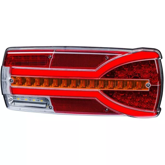 KOMBINIERTE 7-FUNKTIONEN-LAMPE MIT DYNAMISCHEM BLINKER (LED) WEISS-ORANGE-ROT 12/24V LINKS