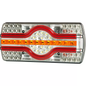 Kombinierte Leuchte mit Nummernschildbeleuchtung seitlich (LED) weiß-orange-rot 12/24V universal