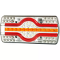KOMBINATIONSRÜCKLICHT MIT KENNZEICHENBELEUCHTUNG UNTEN (LED) WEISS - ORANGE - ROT 12/24V RECHTS