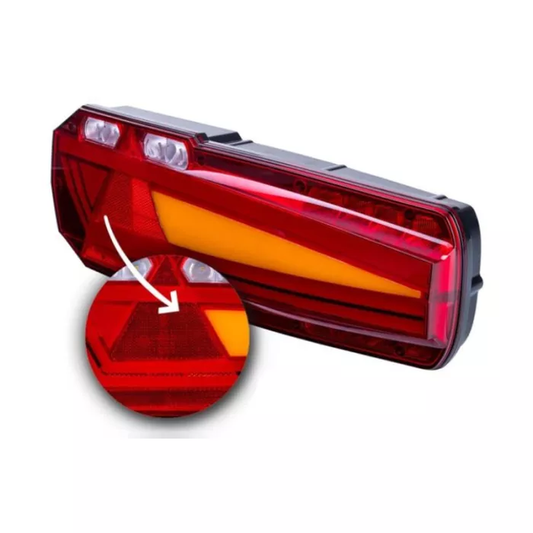 HECKKOMBILEUCHTE 6-FUNKTIONEN (LED) WEISS - ORANGE - ROT 12/24V LINKS