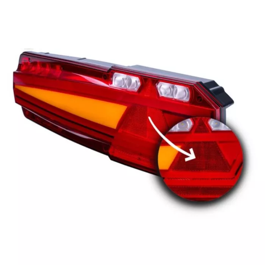 Heckverbundleuchte 6-Funktional (LED) Weiß - Orange - Rot 12/24V Rechts