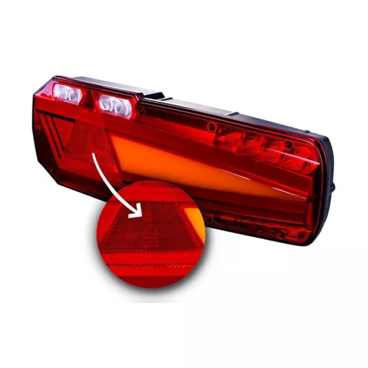 Hintere Kombinationsleuchte 6-funktional (LED) weiß - orange - rot 12/24V links