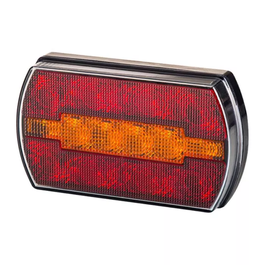 Kombinierte Heckleuchte 3-Funktional (LED) Orange-Rot 12/24V Universell
