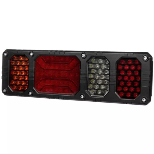 HINTERE KOMBILEUCHTE MIT HALTERUNG (LED) WEISS-ORANGE 12/24V UNIVERSELL