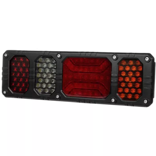 RÜCKLEUCHTE KOMBINIERT MIT REFLEKTOR (LED) WEISS-ORANGE-ROT 12/24V LINKS