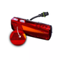 HECKKOMBILEUCHTE MIT 7-PIN STECKER UND REFLEKTOR (LED) WEISS-ORANGE-ROT 12/24V LINKS